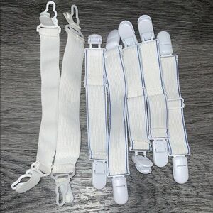 White Adjustable Elastic Straps